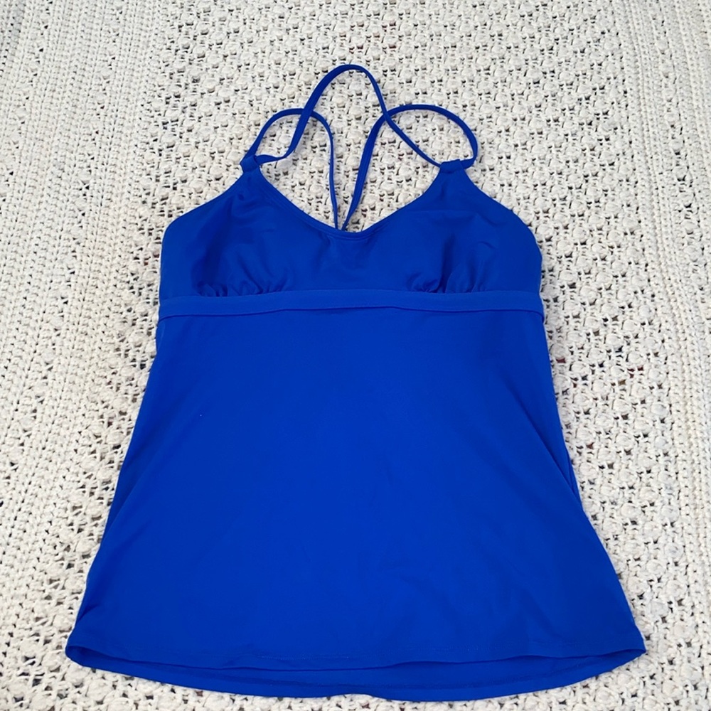 Athleta Tankini top cobalt Sz M EUC